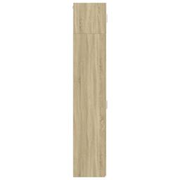 Berkfield Home Slim Storage Cabinet Sonoma Oak 30x42.5x225 cm Engineered Wood in Light Brown - thumbnail 7