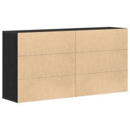 Berkfield Home Sideboards 2 pcs Black Oak 79x38x80 cm Engineered Wood - Size: 79 x 38 x 80 cm - thumbnail 8