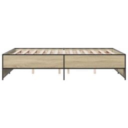 Berkfield Home Bed Frame without Mattress Sonoma Oak 120x190 cm Small Double in Brown - thumbnail 5