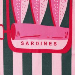 OHS Sardine Print Beach Towel Bath Travel Quick Dry Microfibre Absorbent - thumbnail 5