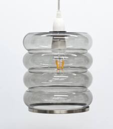 Pagazzi Cassia Smoke Glass Easy-Fit Pendant in Grey - thumbnail 3