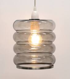 Pagazzi Cassia Smoke Glass Easy-Fit Pendant in Grey - thumbnail 2