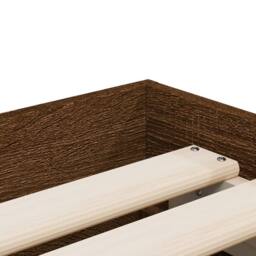 Berkfield Home Modern Bed Frame with Drawers without Mattress Brown Oak 100x200 cm - thumbnail 9