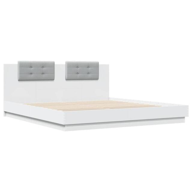 Berkfield Home Soft Bed Frame without Mattress White 180x200 cm Super King - image 1