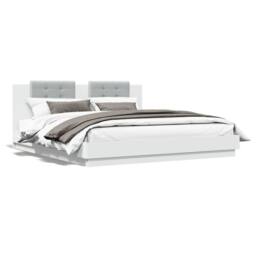 Berkfield Home Soft Bed Frame without Mattress White 180x200 cm Super King - thumbnail 3