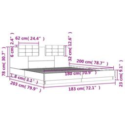 Berkfield Home Soft Bed Frame without Mattress White 180x200 cm Super King - thumbnail 9
