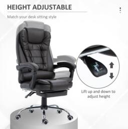 STILVORA Executive Office Chair with Footrest in Brown - thumbnail 6
