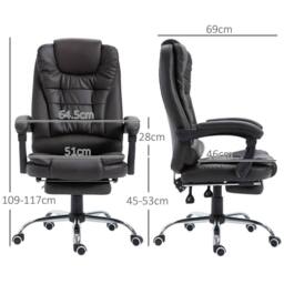 STILVORA Executive Office Chair with Footrest in Brown - thumbnail 2