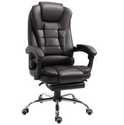 STILVORA Executive Office Chair with Footrest in Brown - thumbnail 3