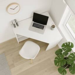 Decorotika Alison 72 cm Corner Computer Desk in White - thumbnail 4