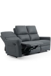 More4Homes Madrid 1+2+3 Seater Manual Air Leather Recliner Sofa Set in Grey - thumbnail 6