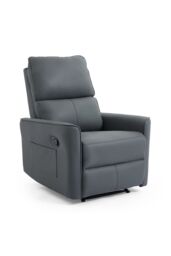 More4Homes Madrid 1+2+3 Seater Manual Air Leather Recliner Sofa Set in Grey - thumbnail 2
