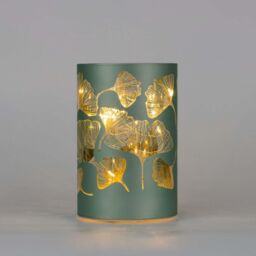 Shatchi 17cm Christmas Decorated Vase Led Silver Glass Vase / Flower