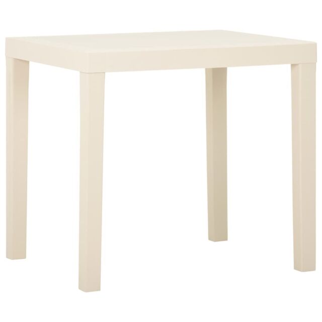 Berkfield Home Garden Table White 79x65x72 cm Plastic - Size: 79 x 65 x 72 cm - image 1