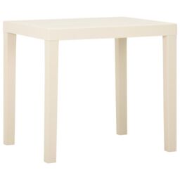 Berkfield Home Garden Table White 79x65x72 cm Plastic - Size: 79 x 65 x 72 cm - thumbnail 1