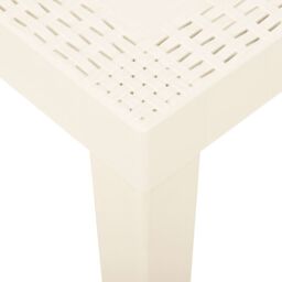 Berkfield Home Garden Table White 79x65x72 cm Plastic - Size: 79 x 65 x 72 cm - thumbnail 4