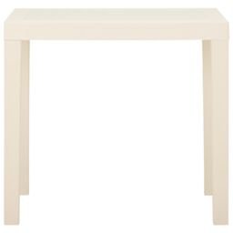 Berkfield Home Garden Table White 79x65x72 cm Plastic - Size: 79 x 65 x 72 cm - thumbnail 2