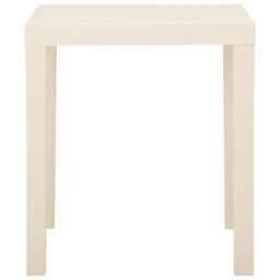 Berkfield Home Garden Table White 79x65x72 cm Plastic - Size: 79 x 65 x 72 cm - thumbnail 3