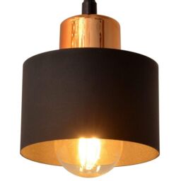 Netlighting Edison Multi Arm Semi Flush Ceiling Light Black Copper 65cm - thumbnail 2