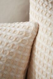 Pineapple Elephant 'Muscat Waffle' Duvet Cover Set in Natural - Size: King - thumbnail 3