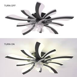 NIVOR Dimmable Led Ceiling Fans with Light & Remote/APP 6-Speed Reversible in Black - thumbnail 3