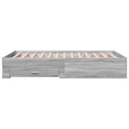 Berkfield Home Modern Bed Frame with Drawers without Mattress Grey Sonoma 140x190 cm - thumbnail 5