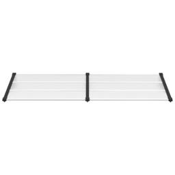Berkfield Home Durable Door Canopy Black & Transparent 239x90 cm Polycarbonate in Clear