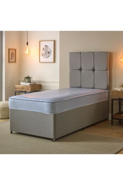 Starlight Beds Waterproof Mattress Durable Easy Clean PVC Coating Sprung Support in Blue - Size: EU Double - image 1