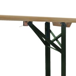 Berkfield Home Folding Beer Table with 2 Benches 220 cm Fir Wood in Brown - thumbnail 6