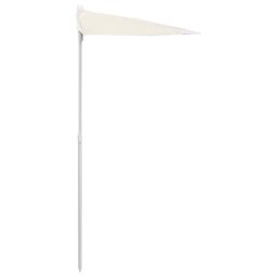 Berkfield Home Garden Half Parasol with Pole 180x90 cm Sand in Beige - thumbnail 5