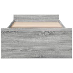 Berkfield Home Bed Frame with Drawers without Mattress Grey Sonoma 75x190 cm Small Single - thumbnail 4