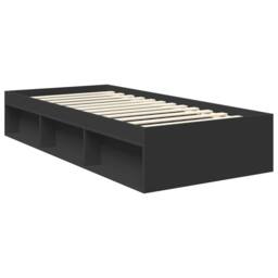 Berkfield Home Bed Frame with Headboard Black 90 x 190 cm Solid Pine Wood - thumbnail 5