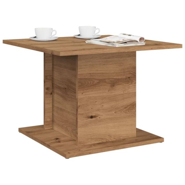 Berkfield Home Coffee Table Artisan Oak 55.5x55.5x40 cm Engineered Wood in Brown - image 1