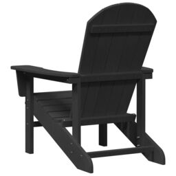 Berkfield Home Adirondack Chair Black 74x82x91 cm HDPE - Size: 74 x 82 x 91 cm - thumbnail 6