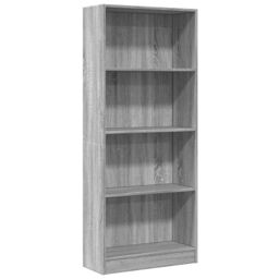 Berkfield Home Bookcase Grey Sonoma 60x24x143 cm Engineered Wood - Size: 60 x 24 x 143 cm - thumbnail 2