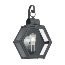 Netlighting Quoizel Heath Outdoor Wall Lantern Mottled Black IP44 - thumbnail 1