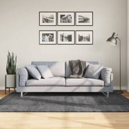 Berkfield Home Rug OVIEDO Short Pile Anthracite 140x200 cm in Charcoal - Size: Medium - thumbnail 2
