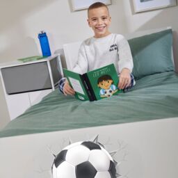 Liberty House Toys Kids White Single Bed - Football - thumbnail 3