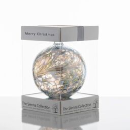 Sienna Glass 10cm Christmas Friendship Ball Pastel Silver - thumbnail 5