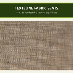 OUTSUNNY 3 Seat Metal Fabric Backyard Balcony Patio Swing Chair w/ Canopy in Brown - thumbnail 6