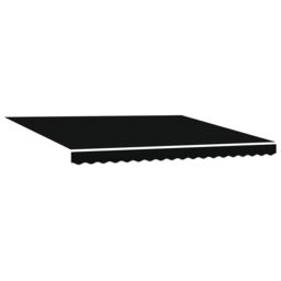 Berkfield Home Manual Retractable Awning Black 400x300 cm - thumbnail 5