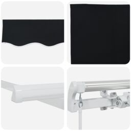 Berkfield Home Manual Retractable Awning Black 400x300 cm - thumbnail 8