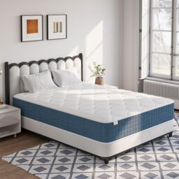 Dprodo Medium Firm Hybrid Mattress - Memory Foam & Pocket Springs in White - Size: Double - thumbnail 2
