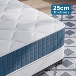 Dprodo Medium Firm Hybrid Mattress - Memory Foam & Pocket Springs in White - Size: Double - thumbnail 8
