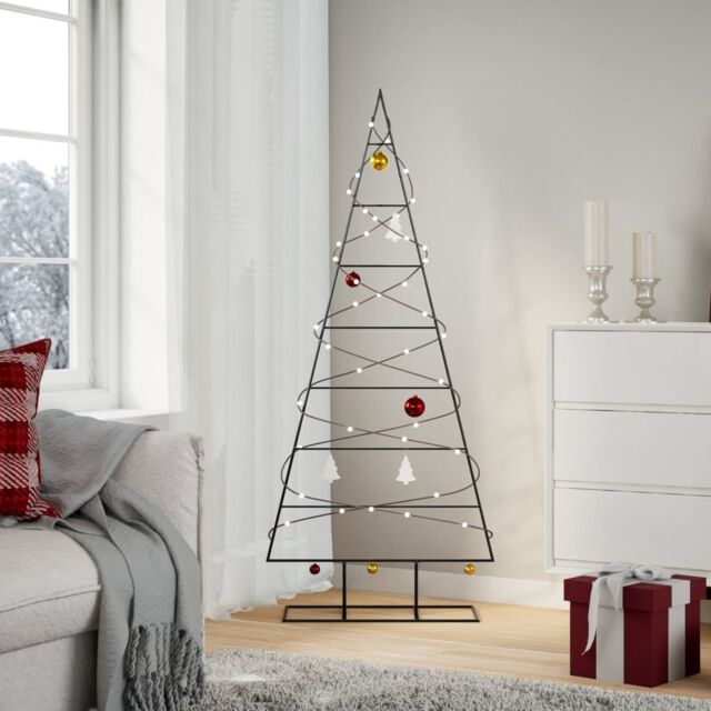 Berkfield Home Metal Christmas Tree for Decoration Black 150 cm - image 1