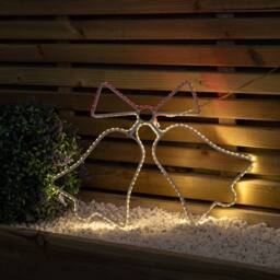 Samuel Alexander 43cm x 32cm Hanging Christmas Double Bell Silhouette with 196 LEDs in White - Size: 43 cm x 32 cm - thumbnail 7
