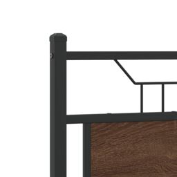 Berkfield Home Bed Frame without Mattress Brown Oak 120x190 cm Small Double Engineered Wood - thumbnail 9