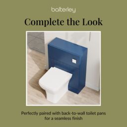 Balterley Fluted 500mm Floor Standing WC Unit - Blue - thumbnail 7
