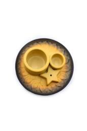 KDMD Palo Santo & Smudge Holder - Mandala Design, Sand & Grey Ceramic in Yellow - thumbnail 3