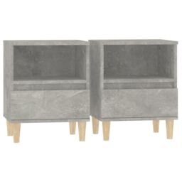 Berkfield Home Bedside Cabinets 2 pcs Concrete Grey 40x35x50 cm - Size: 40 x 35 x 50 cm - thumbnail 2